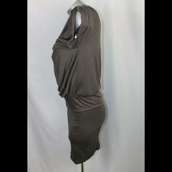 ALICE & OLIVIA BASE CHOCOLATE DROP WAIST DRESS S - Picture 3 of 9